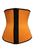 Sexy Orange 4 Steel Bones Latex Under Bust Corset